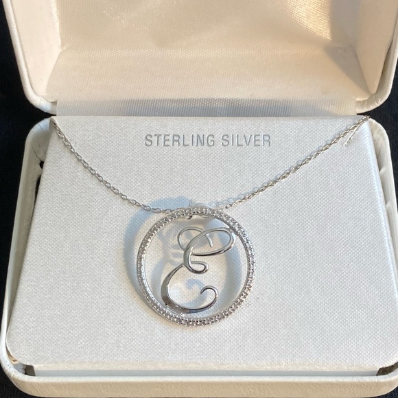 Jewelry - Sterling Silver Initial “E” Necklace Stamped